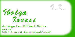 ibolya kovesi business card